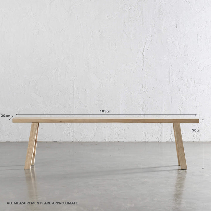 CAPRETTA ELM SLIM BENCH | 185CM | BLEACHED BRISTLE