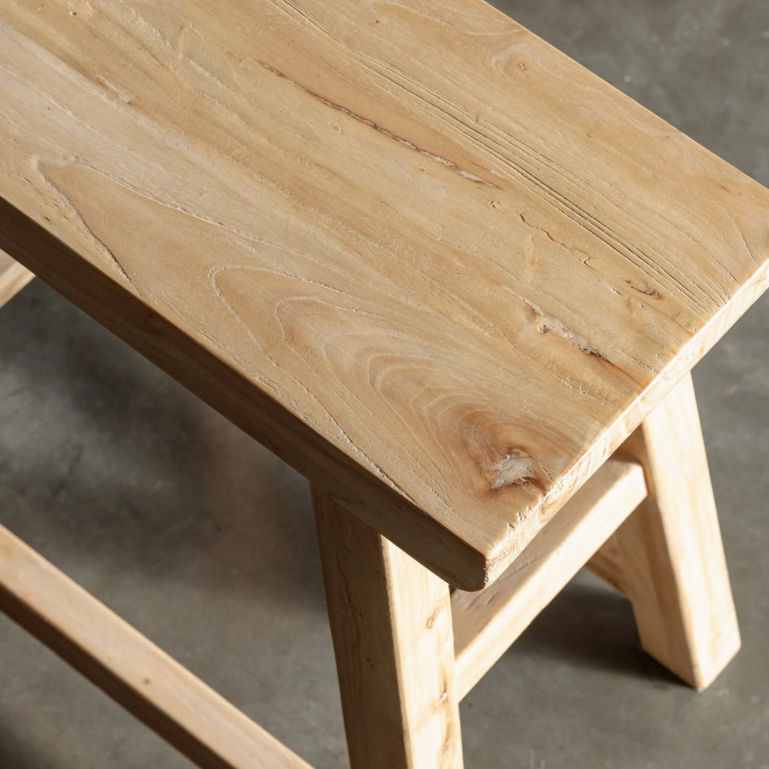 CAPRETTA ELM RECTANGLE WORKERS STOOL  |  BLEACHED BRISTLE  |  BUNDLE X 2