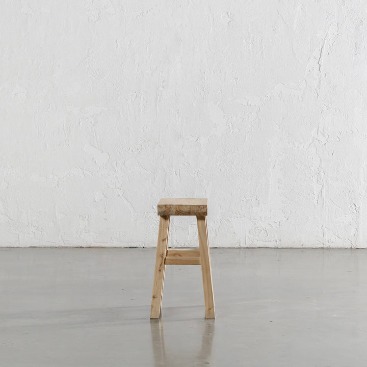 CAPRETTA ELM RECTANGLE WORKERS STOOL  |  BLEACHED BRISTLE  |  BUNDLE X 2