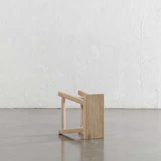 CAPRETTA ELM RECTANGLE  WORKERS STOOL  |  BLEACHED BRISTLE