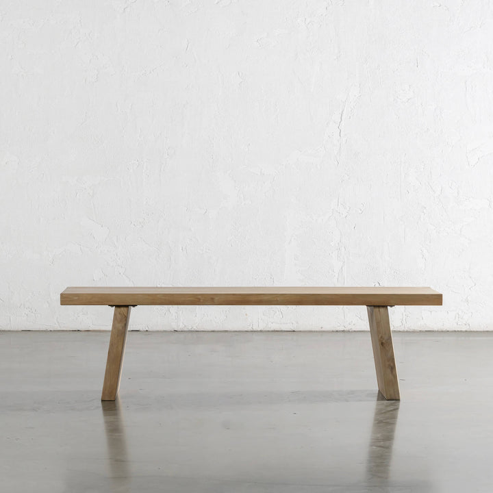 CAPRETTA ELM BENCH  |  160CM + 190CM  |  BLEACHED BRISTLE