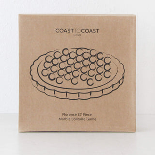 CARLETON SOLITAIRE MARBLE GAME  |  23CM  |  37 PIECES  |  NATURAL MARBLE