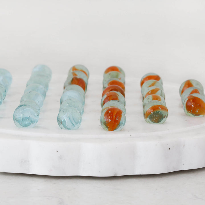 CARLETON SOLITAIRE MARBLE GAME  |  23CM  |  37 PIECES  |  NATURAL MARBLE
