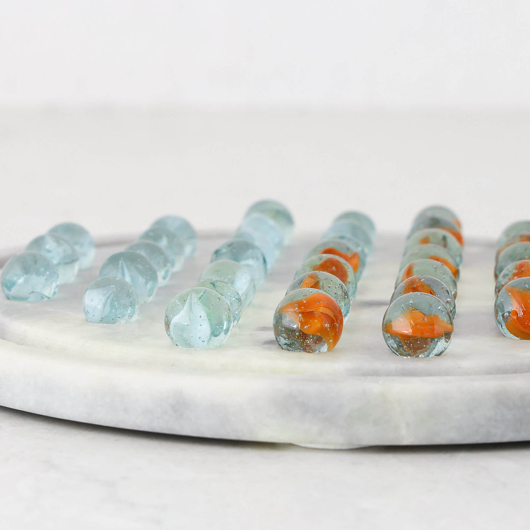 CARLETON SOLITAIRE MARBLE GAME  |  23CM  |  37 PIECES  |  GREEN MARBLE