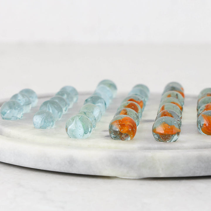 CARLETON SOLITAIRE MARBLE GAME  |  23CM  |  37 PIECES  |  GREEN MARBLE