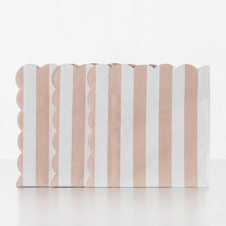 CARNIVAL PAPER NAPKIN BUNDLE X3  |  STRIPED PINK + WHITE