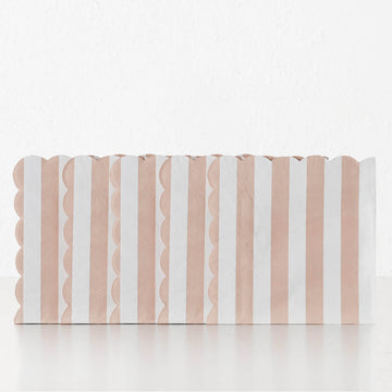 CARNIVAL PAPER NAPKIN BUNDLE X5  |  STRIPED PINK + WHITE