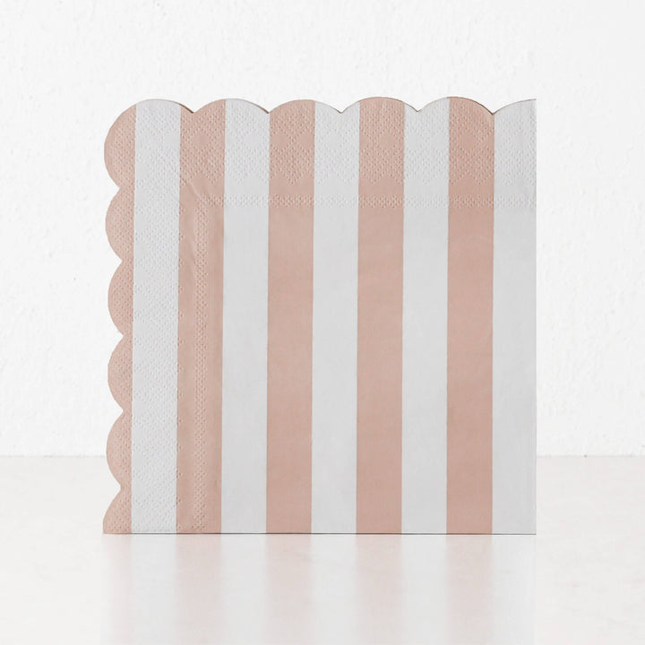 CARNIVAL PAPER NAPKIN BUNDLES  |  STRIPED PINK + WHITE