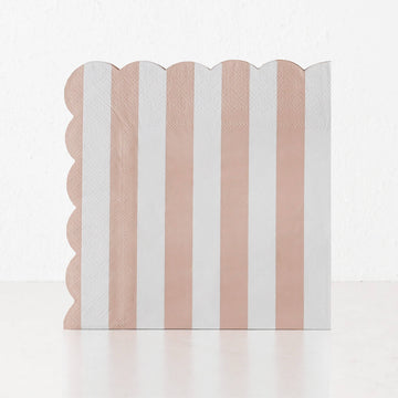 CARNIVAL PAPER NAPKIN BUNDLES  |  STRIPED PINK + WHITE