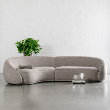 CARSON LINCOLN CURVED 3S SOFA  |  SANDY DUSK