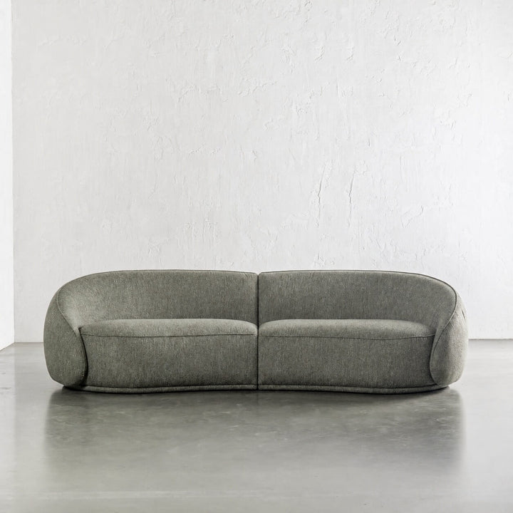 CARSON LINCOLN CURVED 3S SOFA  |  BAYLEAF GREEN