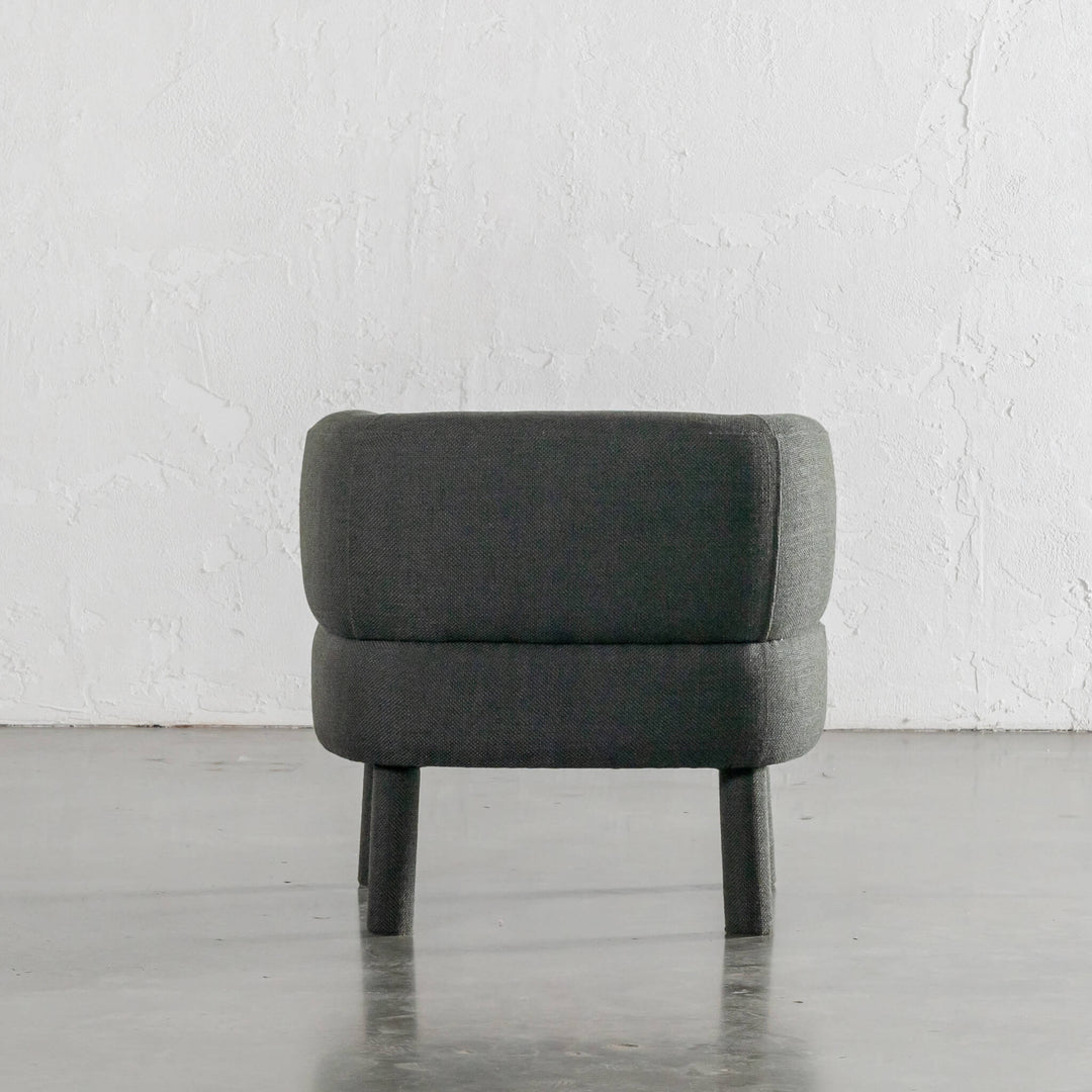 CARSON ATINA ROUNDED ARMCHAIR  |  BLADE OLIVE WEAVE