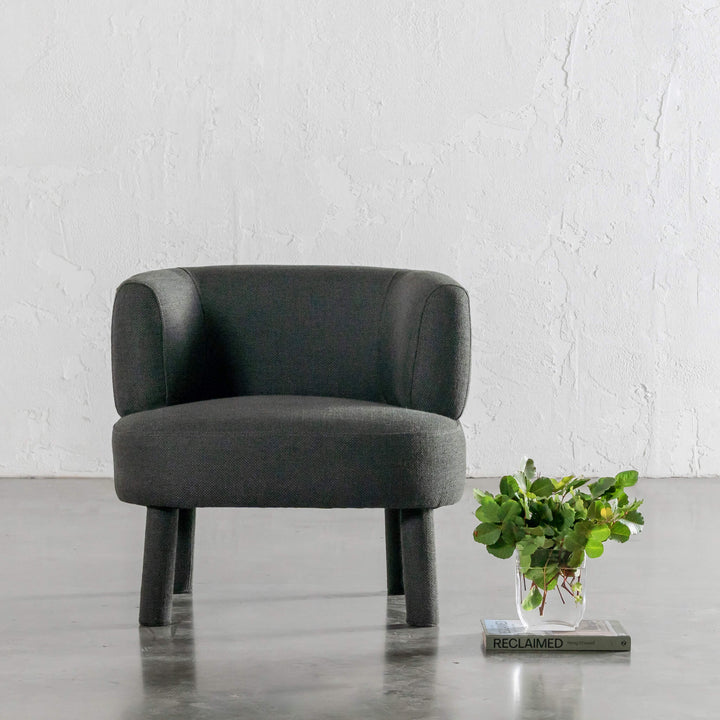 CARSON ATINA ROUNDED ARMCHAIR  |  BLADE OLIVE WEAVE