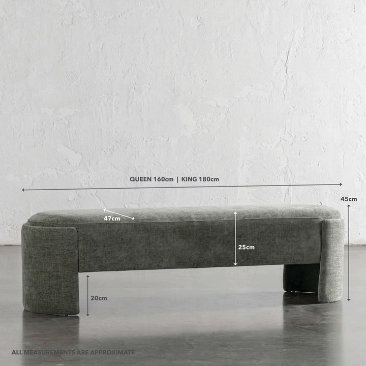 CARSON ATINA BENCHSEAT  |  BAYSWATER GREEN | MEASUREMENTS