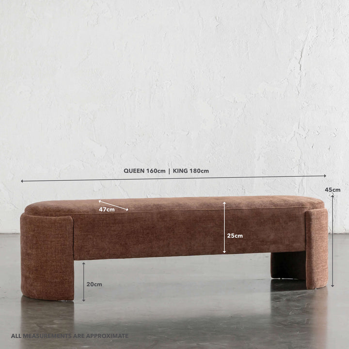CARSON ATINA BENCHSEAT  |  CLOVE DUST | MEASUREMENTS