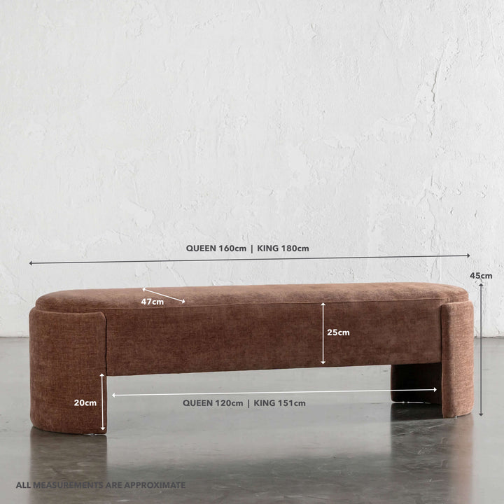CARSON ATINA BENCHSEAT  |  CLOVE DUST | MEASUREMENTS