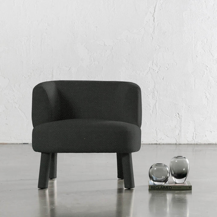 CARSON ATINA ROUNDED ARMCHAIR | BLADE OLIVE WEAVE