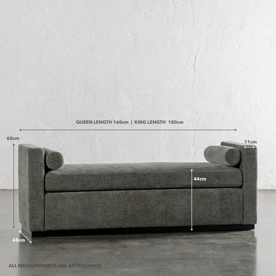 CARSON CONTEMPO BENCH  |  BAYSWATER GREEN | MEASUREMENTS