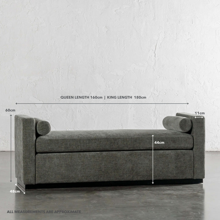 CARSON CONTEMPO BENCH  |  BAYSWATER GREEN | MEASUREMENTS