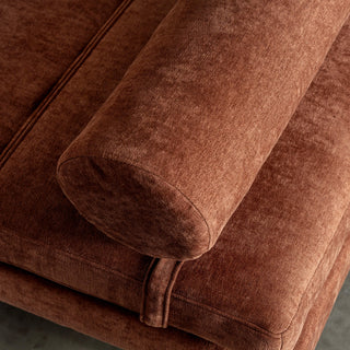 CARSON CONTEMPO RIBBED DAY BED | TERRA RUST TEXTURED VELOUR | CLOSEUP