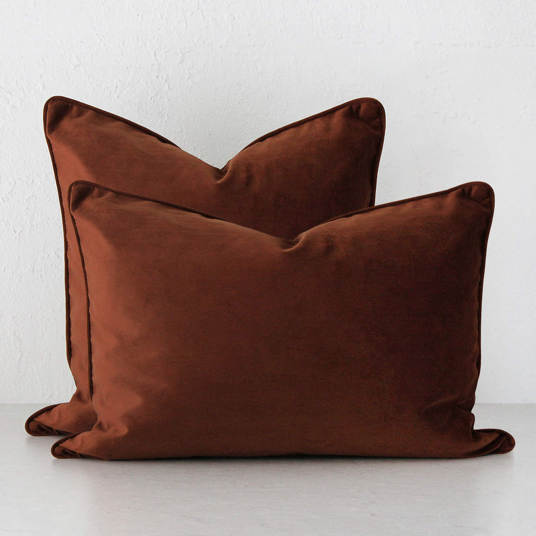 CARSON CUSHION BUNDLE X2  |  40X60 + 50X50  |  MOROCCO RUST VELVET