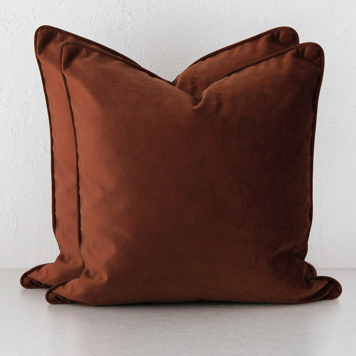 CARSON CUSHION BUNDLE X2  |  60X60  |  MOROCCO RUST VELVET