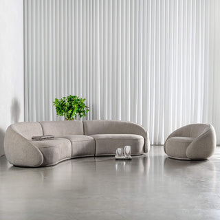 CARSON LINCOLN CURVED 3S SOFA  |  SANDY DUSK