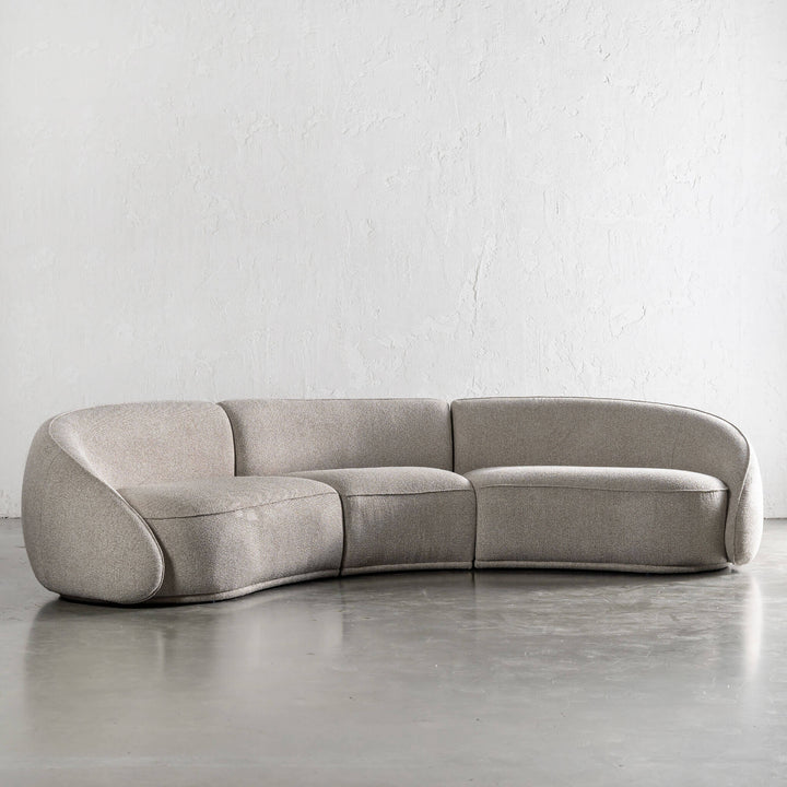 CARSON LINCOLN CURVED 3S SOFA  |  SANDY DUSK
