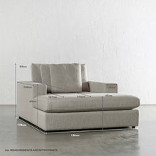 CARSON OVERSIZED LOUNGE CHAISE | JOVAN EARTH  |  MEASUREMENTS