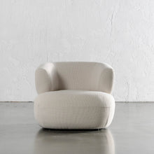 CARSON ROUNDED ARMCHAIR  |  SKIMMING STONE WEAVE