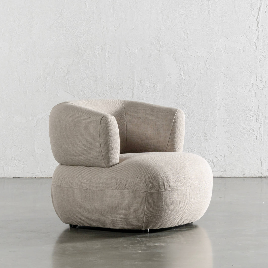 CARSON ROUNDED ARMCHAIR  |  DEEP MANUKA WEAVE