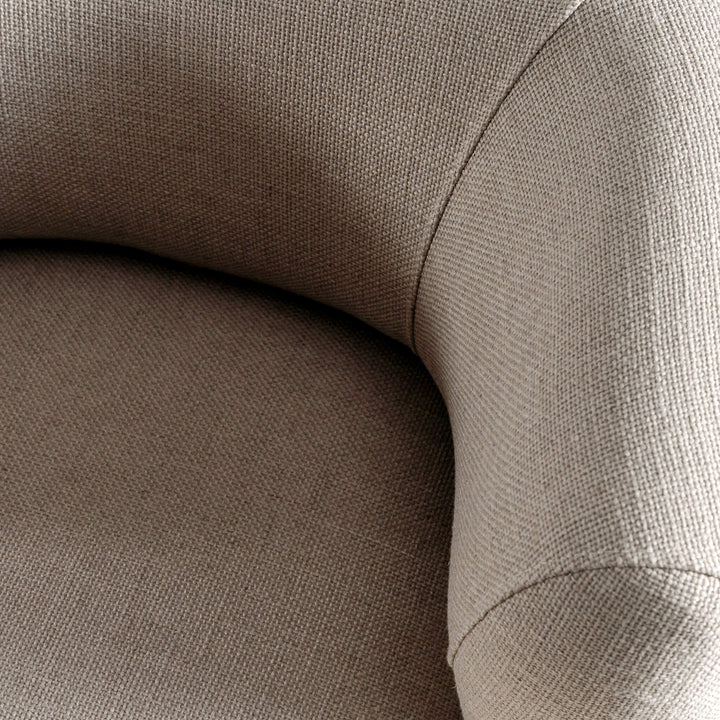 CARSON ROUNDED ARMCHAIR  |  DEEP MANUKA WEAVE CLOSE UP