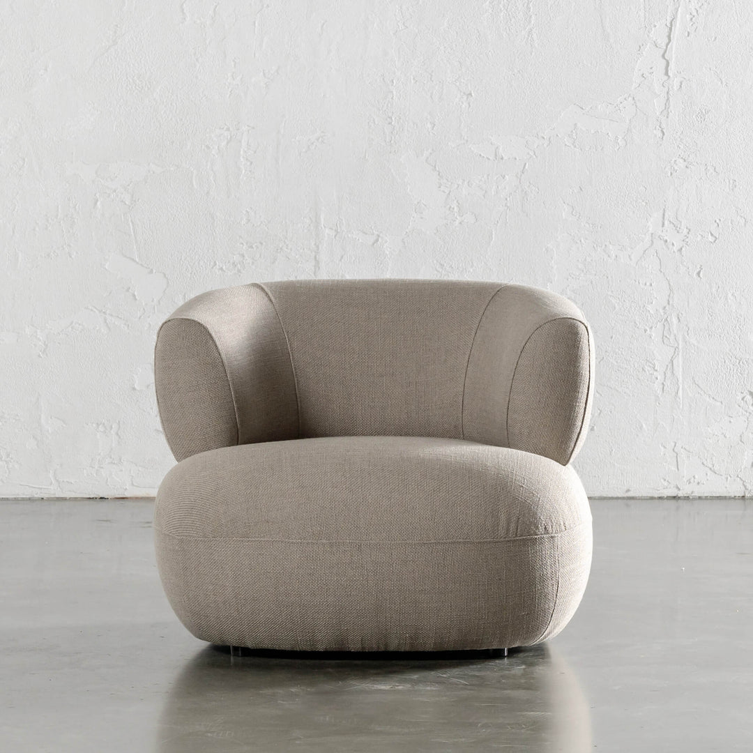 CARSON ROUNDED ARMCHAIR  |  DEEP MANUKA WEAVE