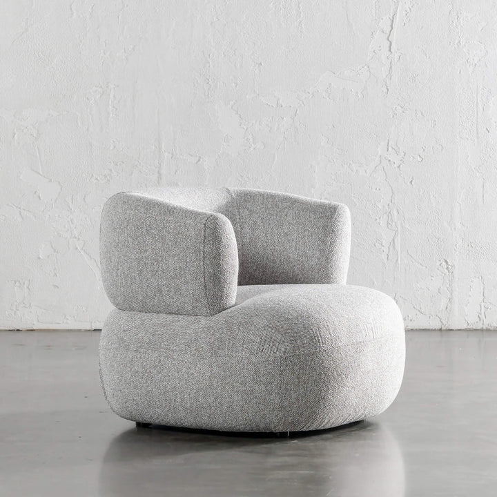 CARSON ROUNDED ARMCHAIR  |  GRANITE HAZE