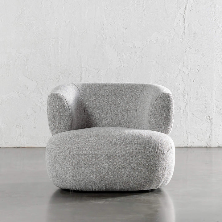 CARSON ROUNDED ARMCHAIR  |  GRANITE HAZE