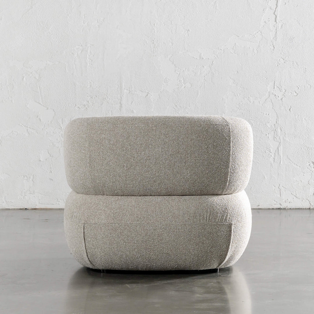 CARSON ROUNDED ARMCHAIR  |  SANDY DUSK BACK VIEW