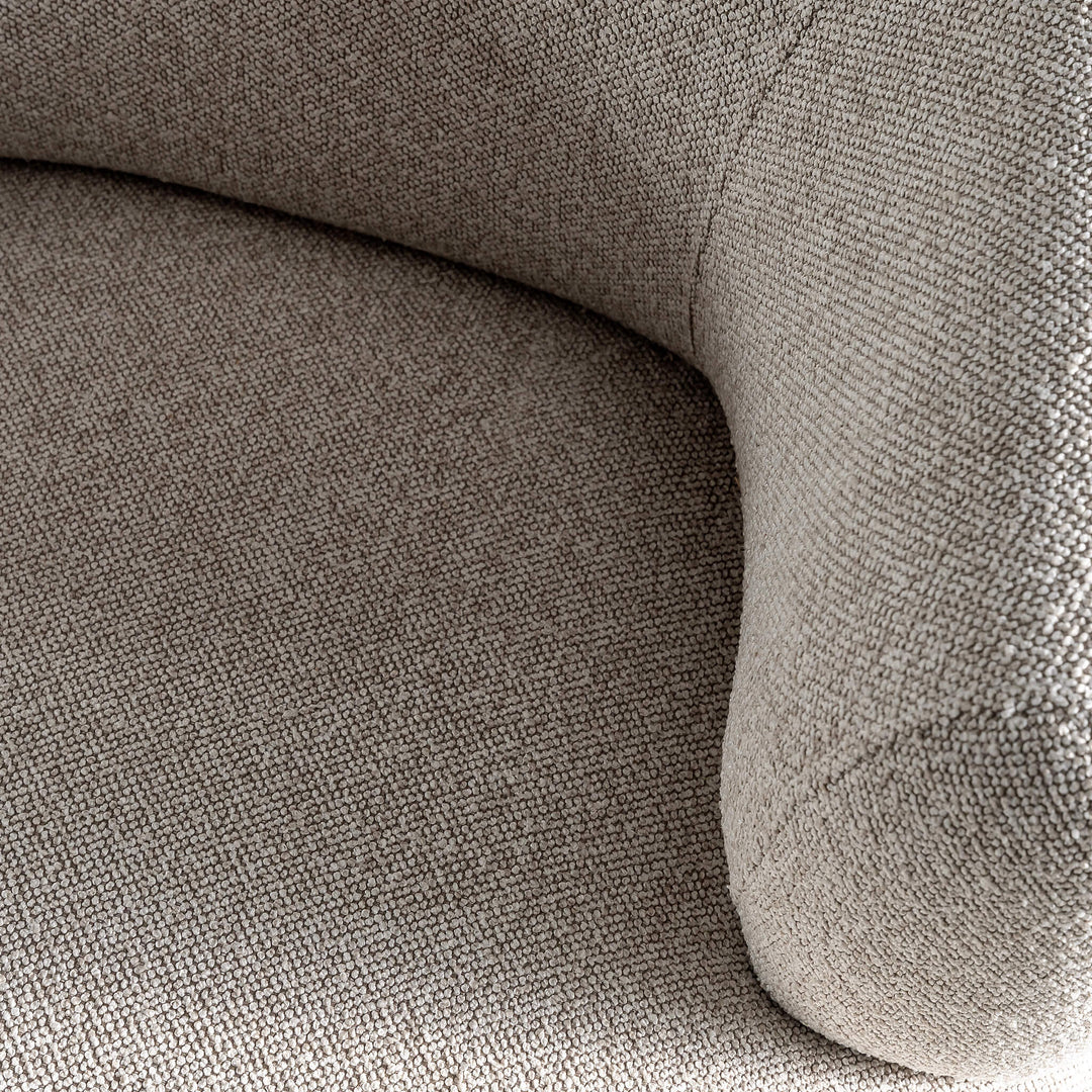 CARSON ROUNDED ARMCHAIR  |  SANDY DUSK CLOSE UP