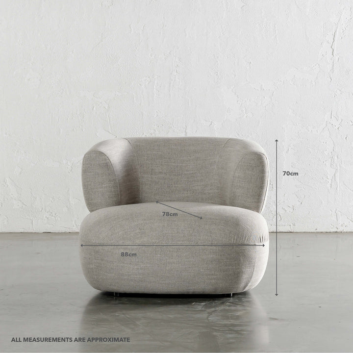 PRE ORDER | CARSON ROUNDED ARMCHAIR | JOVAN EARTH