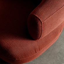 CARSON ROUNDED ARMCHAIR  |  BURNISHED TERRA WEAVE CLOSE UP