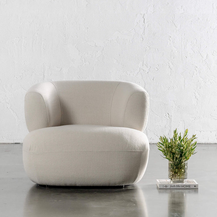 CARSON ROUNDED ARMCHAIR | SKIMMING STONE WEAVE