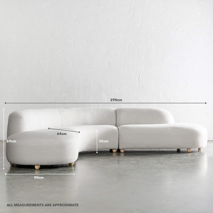 CARSON ROUNDED MODULAR SOFA | JOVAN DOVE NATURAL