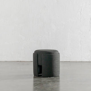 CARSON ATINA FOOTSTOOL OTTOMAN  |  BLADE OLIVE WEAVE