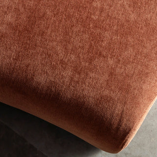 CARSON CONTEMPO CURVED 2 PCE SOFA  |  TERRA RUST TEXTURED VELOUR