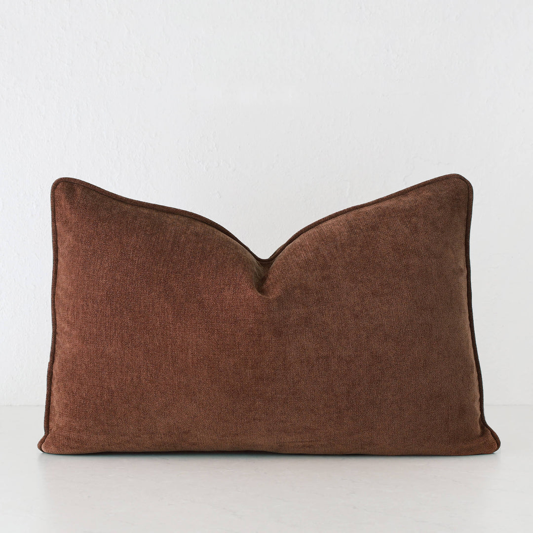 CARSON CUSHION  |  TERRA RUST TEXTURED VELOUR  |  40X60 