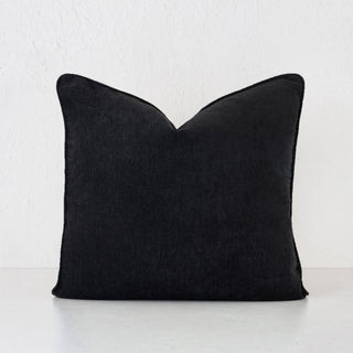 CARSON CUSHION  |  NOIR BLACK TEXTURED VELOUR  |  50X50 
