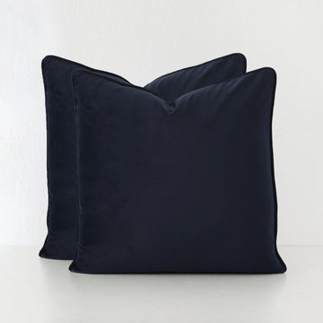 CARSON CUSHION BUNDLE X2  |  50X50  |  NAVY ACCOLADE VELVET