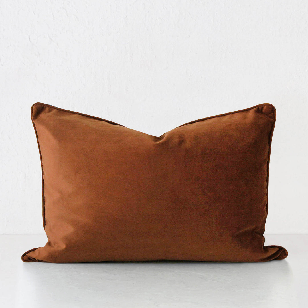 CARSON CUSHION | MOROCCO RUST VELVET | 40X60 