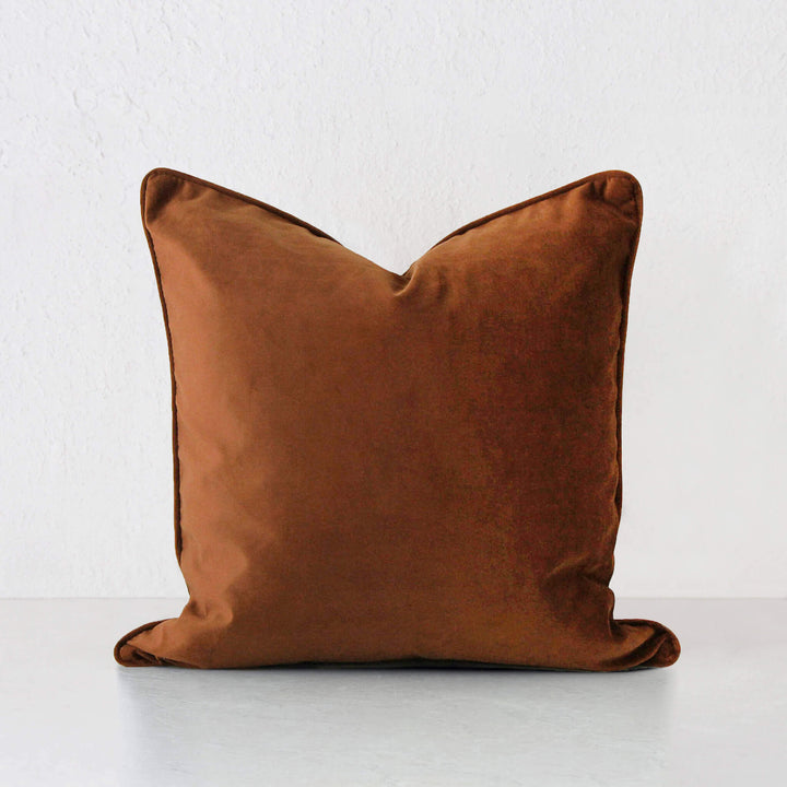 CARSON CUSHION | MOROCCO RUST VELVET | 50X50