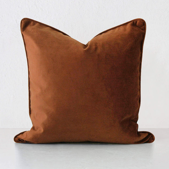 CARSON CUSHION | MOROCCO RUST VELVET | 60X60