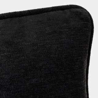 CARSON CUSHION  |  NOIR BLACK TEXTURED VELOUR  |  40X60 | 50X50 | 60X60